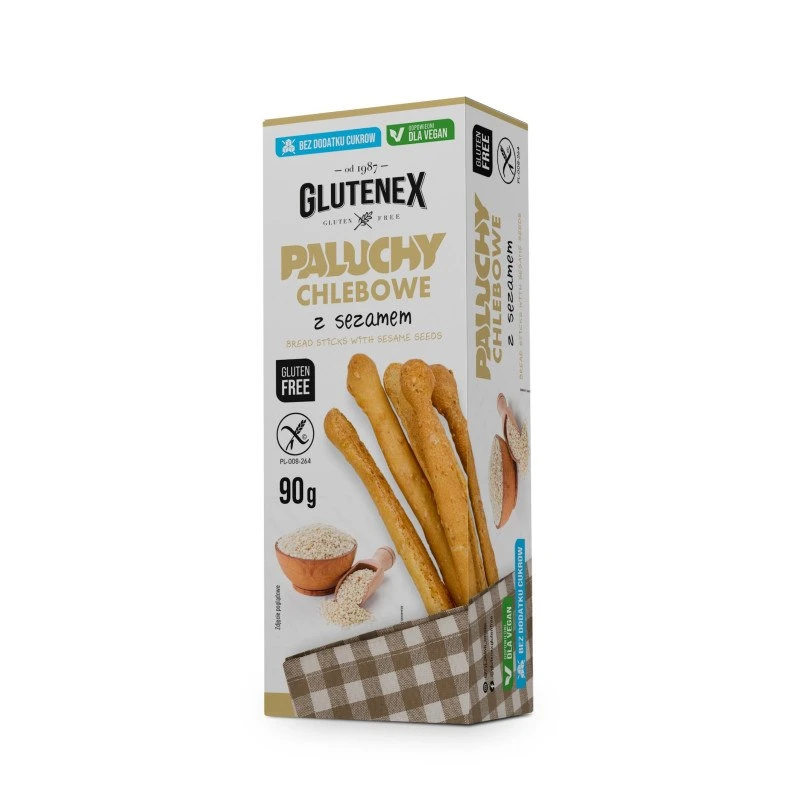 Wegańskie paluchy chlebowe z sezamem